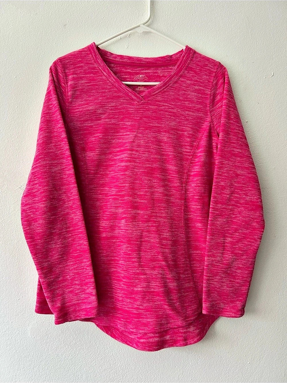 St. John’s Bay Women's Fuzzy Long Sleeve Top in Pink